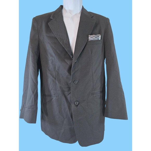 Perry Ellis Portfolio Size 20R Youth Men's Black Sport Coat Suit Blazer - Picture 1 of 9